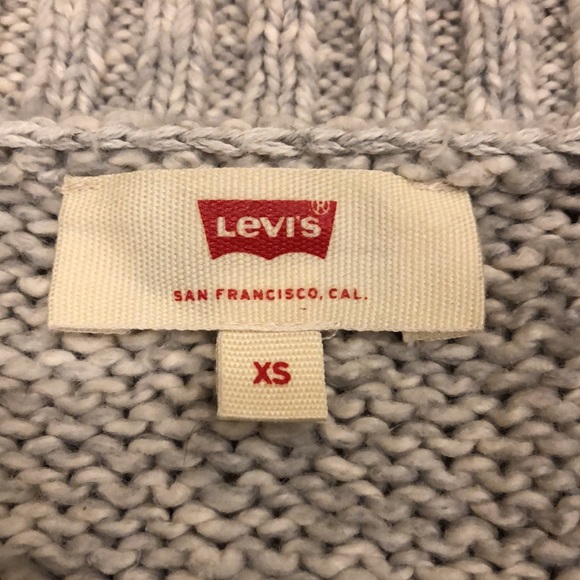 Levi’s Wide Belted Light Grey Cardigan Sweater - Picture 7 of 11